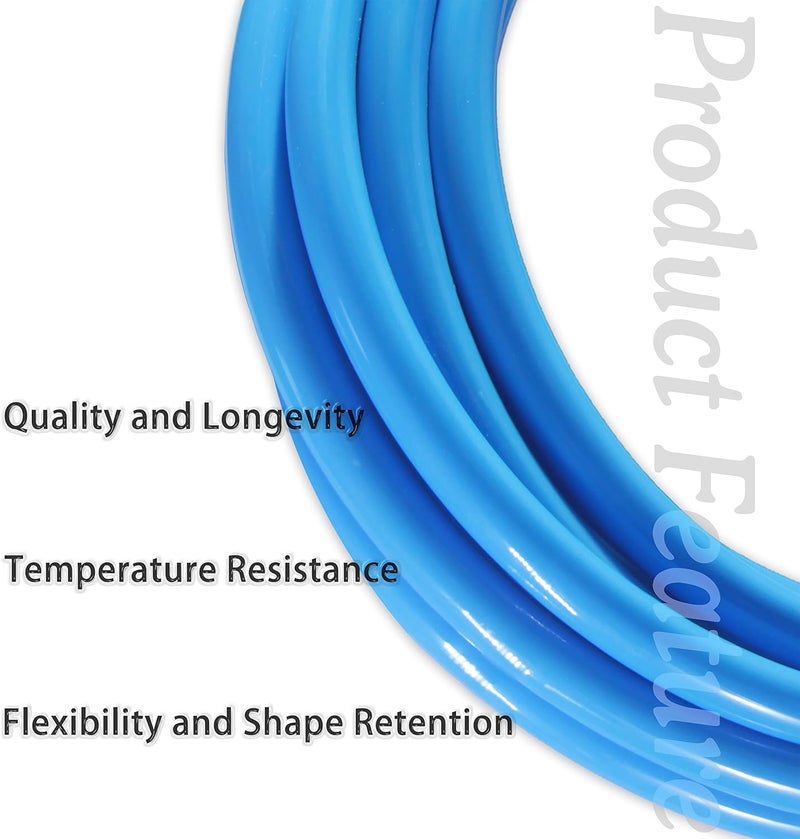 MSAEIQUN Pneumatic Tubing Blue Polyurethane PU Air Hose Pipe Tube Kit 10mm OD 6.5mm ID 10 Meter 32.8ft for Air Line or Fluid Transfer (10mm x 10M) - Image 5